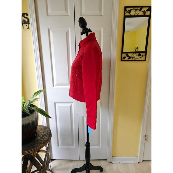 Vintage Paul Frank Womens Jacket, Moto Jacket, Winter Jacket, RARE, Red, Size Sm - Picture 8 of 11